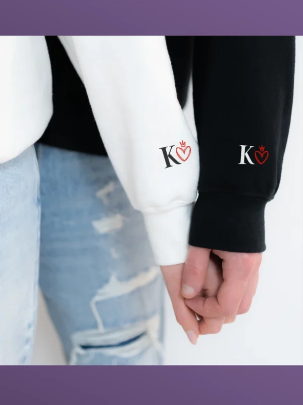 Kisses hoodie sleeve, kiss hoodie sleeve