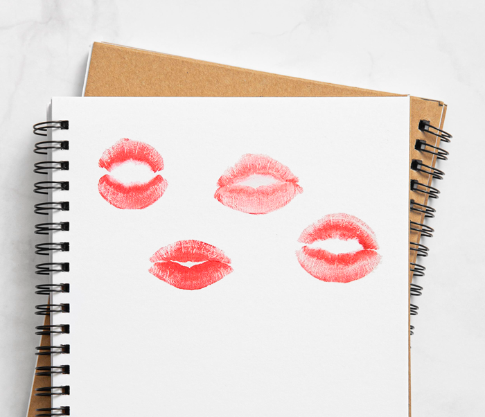 lip prints, Kisses print